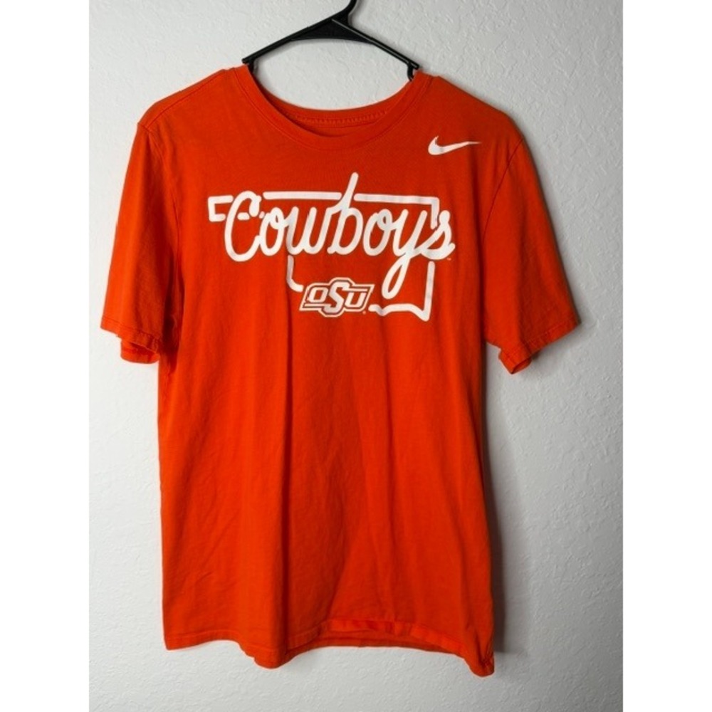 Nike Oklahoma State Cowboys OSU Mens Orange Athletic Cut Graphic T-Shirt Medium